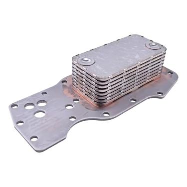 Imagem de YUXSOUQ Refrigerador de óleo do motor Core 3975818 3864458 Compatível com Dodge Ram Cummins 6.7L Engine 2007-2019 Substitui 3902372 3902434 3903375