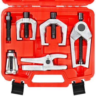 Imagem de YSTOOL Conjunto de Ferramentas de Serviço Frontal com Separador de Junta Esférica Automotiva Extrator de Extremidade de Haste Removedor de Braço Pitman Kit Divisor de Remoção de 5 Peças para Caminhão