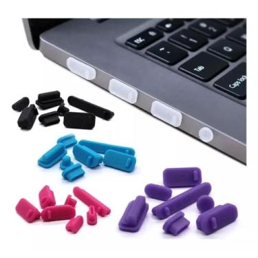 Imagem de 16 Tampas Anti Poeira Silicone Proteção Notebook Universal - Plug plug