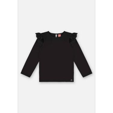 Imagem de Blusa Básica Infantil Menina Up Baby, Preto, 2