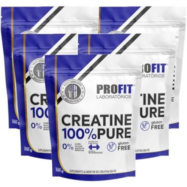 Imagem de Kit 5x Creatina Monohidratada 100% Pura 250g Refil Profit Labs