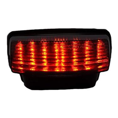 Imagem de Topzone Lightings Lanterna traseira de LED de motocicleta com luz traseira de freio com indicadores de luz de seta integrados para Honda 07-12 CBR600RR