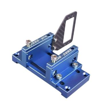 Imagem de Colaxi Motor de metanol em suporte de metal, placa de montagem de servo de fibra de carbono, modelo de aeronave portátil, plataforma de quebra, Azul