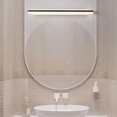 Imagem de GZZBMY Luzes de parede LED para espelho de banheiro, arandelas de parede de acrílico de alumínio moderno, luz de imagem, lâmpadas de parede internas à prova d'água para barbear e maquiagem sala de