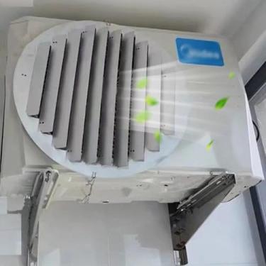 Imagem de Defletor De Ar Condicionado De Aço Inoxidável Para Unidades Externas, Tampa De Ventilação Ca Moderna, Tela De Cerca De Proteção De Ar Condicionado, Tampa De Guia De, Diameter 63CM