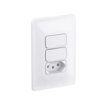 Imagem de DOIS INTERRUPTORES SIMPLES + UMA TOMADA 2P+T 10A 250V 4X2 - ZEFFIA - PIAL - 680113