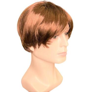 Imagem de Peruca Sintética Castanha Curta feminina/ masculina - IndiaChina, cast