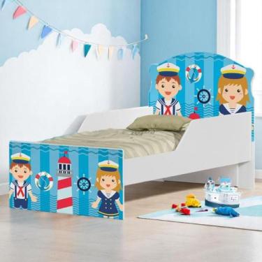 Imagem de Cama Infantil Tick Capitão Marinhos Meninos Com Colchão - CASA H