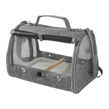 Imagem de Gralara Bolsa de Transporte para Pássaros, Gaiola de Viagem para Pássaros, Respirável, Portátil, Suprimentos para Animais de Estimação, Transporte com Suporte