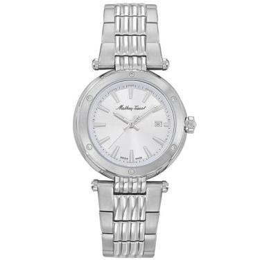 Imagem de Mathey Tissot Relógio feminino Neptune com mostrador prateado - D912AI, Prata