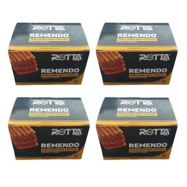 Imagem de KIt 4 Refil Remendo Moto Pneu Sem Câmara Macarrão 60 Unidades - ROTTA