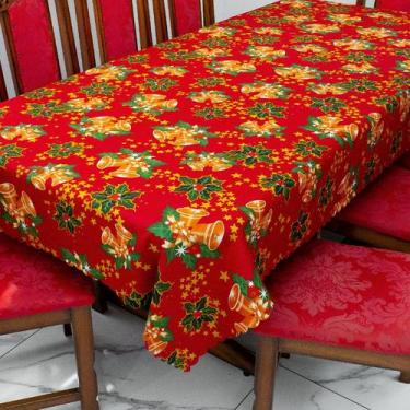 Imagem de Toalha de Mesa Natalina 12 Lugares 3,50m x 1,40m Oxford Estampado - BE