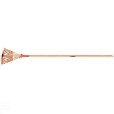 Imagem de Vassoura Regulável Com 22 Dentes Tramontina Em Aço Com Cabo De Madeira 120 Cm Tramontina