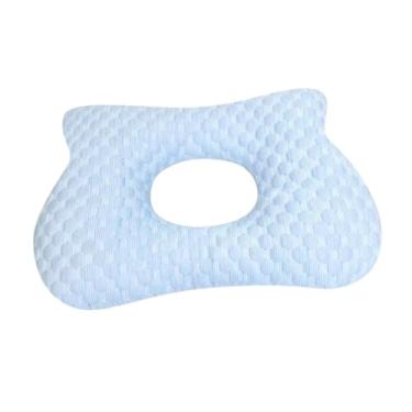 Imagem de Llazsybz Travesseiro para Piercing de Orelha para Quem Dorme de Lado, Protetor Auricular, Travesseiro para Piercing de Orelha, Protetores Auriculares, Azul 34cmx24cmx6cm, Tamanho real