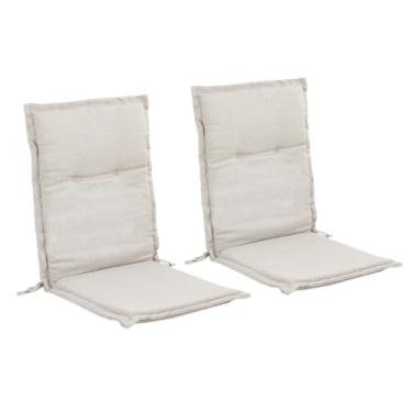 Imagem de C-Hopetree Almofadas internas para cadeira de balanço com encosto alto para planador e balancim giratório, almofadas de assento de jantar de substituição ao ar livre com elástico nas costas e laços