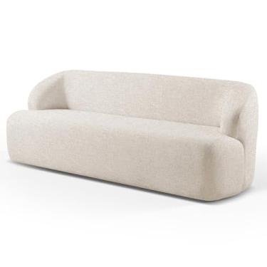 Imagem de Sofá 3 Lugares Espaçoso e Confortável Formarto Orgânico Minimalista 180cm - Sirius (Bege Claro)