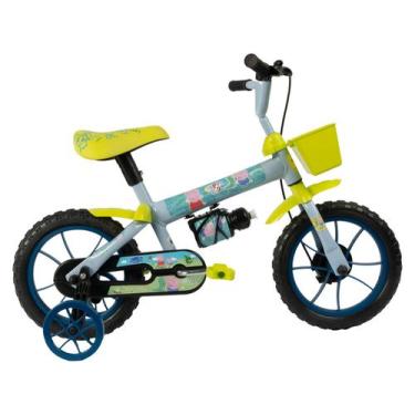Imagem de Bicicleta Infantil Aro 12 Verden 10508 Peppa George Azul e Verde com R