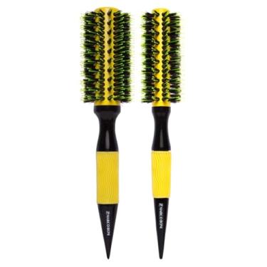 Imagem de Kit 2 Escova Marco Boni Térmica Em Cerâmica Cabelo Profissional Com Cerdas Duplas De Javali