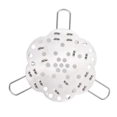 Imagem de Luqeeg Suporte a vapor, rack de conservas de aço inoxidável 304, cozimento a vapor multiuso cesta expansível dobrável para panela de pressão de 17 a 25 cm