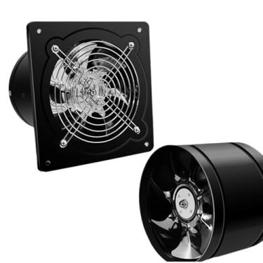 Imagem de HYZHANHONG Ventilador de alta velocidade para cozinha e banheiro, 4 a 16 polegadas, à prova de explosão, fluxo axial industrial, exaustor de parede (baixo ruído),4 Inch