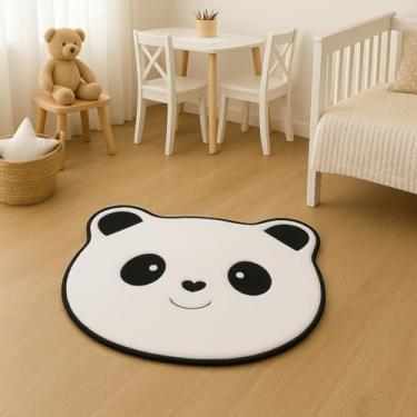 Imagem de Tapete Infantil Antiderrapante Sapo Gato Urso 60cm Pelúcia Sapinho Panda Gatinho (Urso Panda)