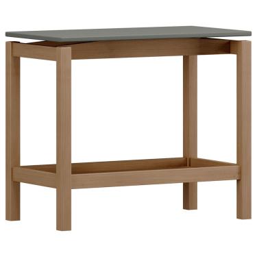 Imagem de Mesa Lateral Para Sala de Estar Retangular Esdras F06 Oak Ferrolack - Lyam Decor