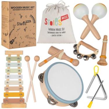 Imagem de Conjunto de instrumentos musicais Stoie's Wooden Kids 3-9 anos