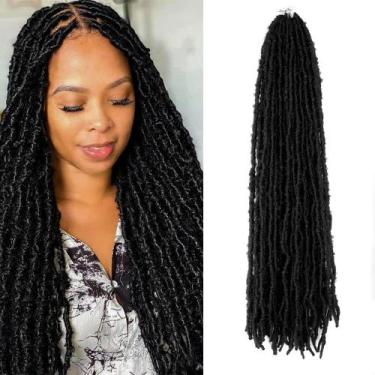 Imagem de Crochet Hair BOHOBABE Butterfly Locs 24 polegadas, 8 pacotes, pretos