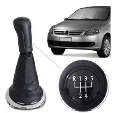 Imagem de Coifa Manopla Câmbio Voyage G5 G6 2009 10 A 2016 Aro Cromado