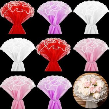 Imagem de Papel de malha para embrulho de flores Gilprop 28 cm x 4,5 m 8 unidade
