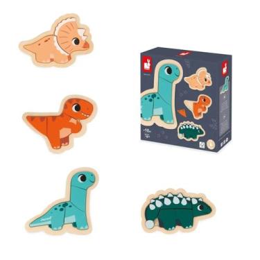 Imagem de BRINQUEDO DE ENCAIXE DINOSSAURO KIT C/4un + 18 MESES JANOD