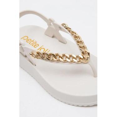 Imagem de Sandália Petite Jolie Feminina Com Corrente Dourada E Solado Plataform