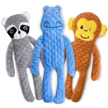 Imagem de SHARLOVY Pacote com 5 brinquedos para cães sem enchimento, brinquedos interativos enrugados para o tédio, brinquedos para filhotes de cachorro para dentição para mantê-los ocupados, brinquedos fofos