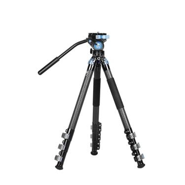 Imagem de Sirui Tripé Para Câmera, Lanscape, Fibra De Carbono Com Cabeça Vídeo Fluida, Placa Liberação Rápida Compacta Viagem, Trava Flip, Carga Máxima 18 Kg, L-324F+Va-5X