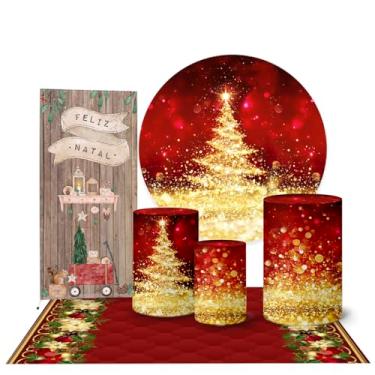 Imagem de Trio Capas Cilindro + Painel + Lateral e Tapete Natal (K3NAT0026)