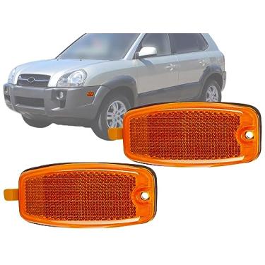 Imagem de APA Luz de Marcador Lateral Frontal de Substituição para 2005-2009 Tucson 2001-2005 Santa Fe PAR com Lado Esquerdo = Direito 2 Peças 9230326010 HY2550107
