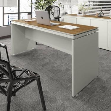 Imagem de Mesa Para Escritório Com Tampo Duplo 25mm Tundra - Fendi E Freijó Fendi E Freijó