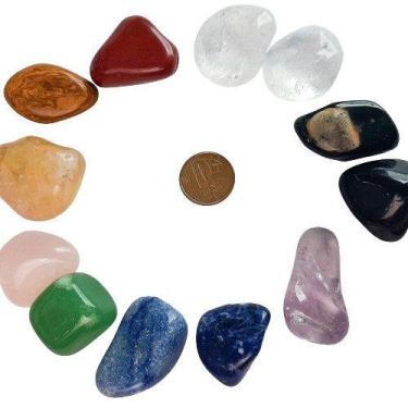 Imagem de 50 Kits de Chakras com 12 Pedras Lapidadas e Vibradas - Kit Atacado de