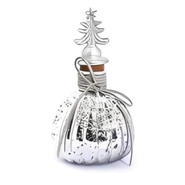 Imagem de Natal Decoração Casa, 9,5 X 15,5cm, Dispenser Porta Sabonete Liquido Vidro Envelhecido Gomos(Prata)