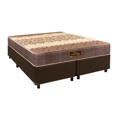 Imagem de Conjunto Cama Box Marrom Queen + Colchão D26 Ortophedic Sankonfort