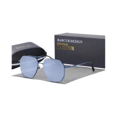 Imagem de Óculos de Sol Quadrados BARCUR com Lentes de Vidro Polarizadas - Uniss