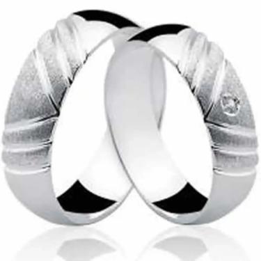 Imagem de Aliança De Prata De Compromisso 6 Frisos 950