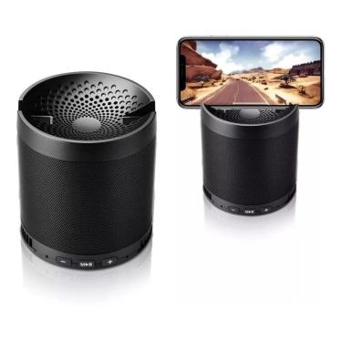 Imagem de Mini Speaker Portátil Bluetooth Caixa Som Portátil PC Computador Wireless Micro C/ ENCAIXE DE CELULAR -PRETO