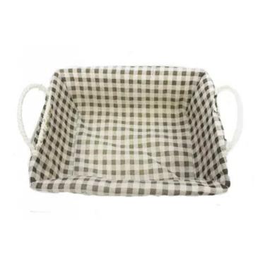 Imagem de Cesta de Pães Retangular Forro em Pano Estampado Ref.76111