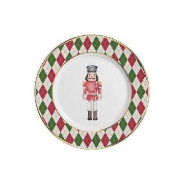 Imagem de Conjunto 6 Pratos De Sobremesa Soldadinhos Filete Ouro 21Cm