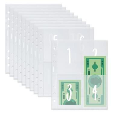Imagem de 25 folhas de inserções de fichário para economia de dinheiro, numeradas de 1 a 100 A5, refil de fichário para organizador de dinheiro de substituição, bolsos para fichário, bolsas, envelope Desafio