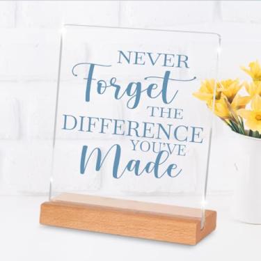 Imagem de Presentes de agradecimento para colegas de trabalho presentes de apreciação decoração de mesa motivacional sinais de mesa para graduação funcionário equipe professor enfermeira assistente social (azul