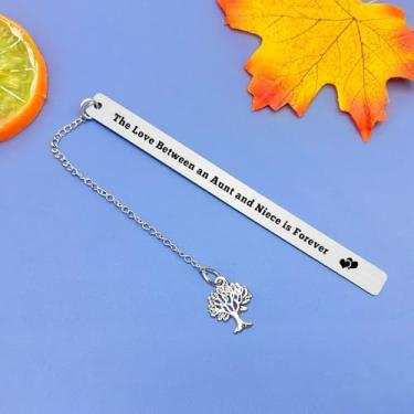 Imagem de Presentes de sobrinha da tia marcador de página para tia, presente de sobrinha, presente de tia favorita, presente para tia, dia das mães, Natal, aniversário, formatura, lembrança