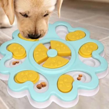 Imagem de Generic Brinquedos do Enriquecimento do Cão, Brinquedo Multiuso Enigma Deleite Cão Alimentador Lento Fácil de Limpar para Animais de Estimação (Azul)