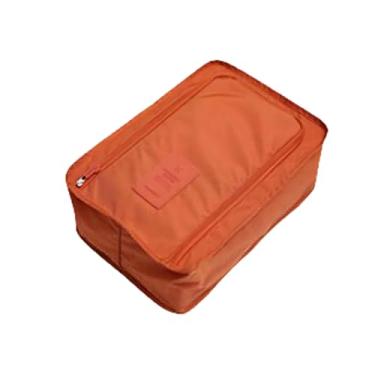 Imagem de 1 bolsa impermeável para tênis – armazenamento portátil de sapatos de viagem, organizador de sapato único dobrável respirável para academia, esportes, Cor laranja, Tendência